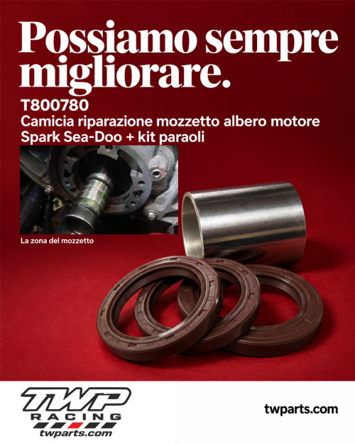 CAMICIA RIPARAZIONE MOZZETTO ALBERO MOTORE SPARK SEA DOO + KIT PARAOLI