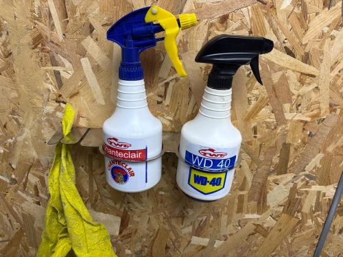 Porta doppio spray e stracci in acciaio inox